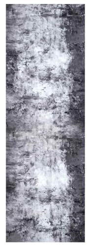 vidaXL Kitchen Rug Grey 180 x 60 cm Velvet, Stylish Velvet Rectangle Kitchen Rug, Soft Surface Mat, Absorbent Indoor Floor Piece, Modern Non-Slip Design, Easy Wash