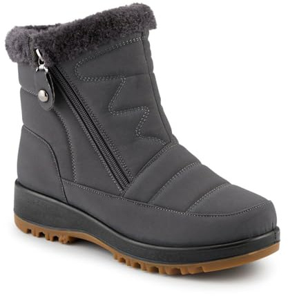 Pavers Warm Lined Twin Zip Weather Boots - Grey Size 9