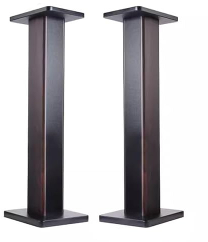 Easnuroz Pieds D'enceintes en Bois Massif Paire De Pieds D'enceintes De 15 À 90 Cm Robustes pour Home Cinéma Son Surround(Brown-A,40cm/15.7 inches)
