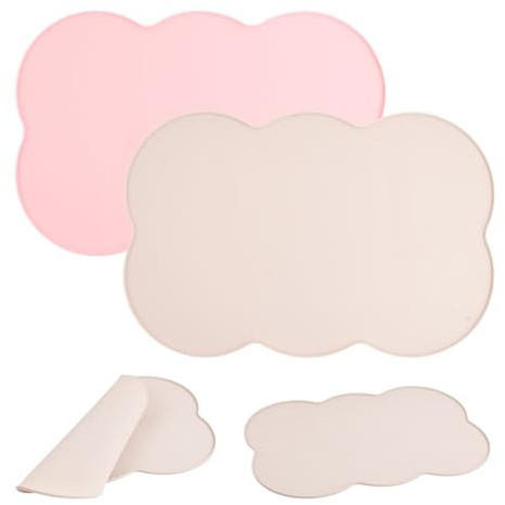 2Pcs Tapis Gamelle Chat et Chien, 39.5×26cm Silicone Tapis de Nourriture pour Animaux, Antidérapant et Imperméable, Facile à Nettoyer