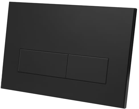 Fixnorex Placca di Comando WC Opaco per Geberit Sigma 01/20/30 Nero | Placchetta di Doppio Scarico per UP300 & UP320, 246 × 164 mm, Completa di Set di Leve e Telaio di Montaggio