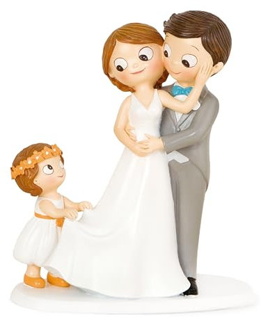 Figur Kuchen Pop & Fun Brautpaar mit Mädchen 21 cm