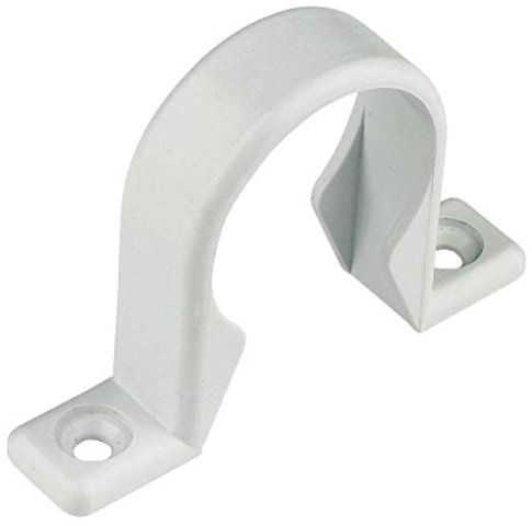 FLOPLAST 32mm White Pushfit Waste Pipe Clip - Bag of 2
