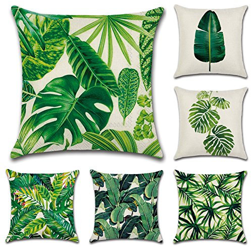 JOTOM Kissenbezug Kissenhülle Dekokissen Fall Sofa Auto Kissenbezüge Home Bed Decor 45 x 45 cm 6er Set