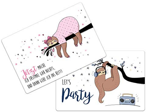 Infinite by GEDA Labels INFKH Platzset Faultier 2er Set, 43x29cm, Mehrfarbig