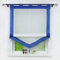 Joyswahl Voile Raffrollo mit Quaste Transparenter Dreieck Rollos mit farbigem Blende »Julia« Schals Fenster Gardine mit Schlaufen BxH 45x140cm Blau 1 Stück