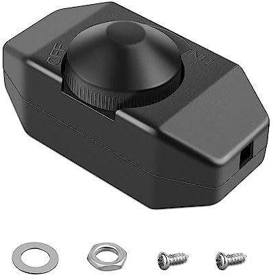 VIPMOON LED Dimmer Schalter 220-240V,3-100 W Zwischenschalter Phasenabschnittsdimmer für Dimmbare LED/Glühlampen(Schwarz)