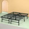 Zinus SmartBase Bett 135 x 190 cm - Höhe 35 cm - Ideal für EIN Gästebett - Mit Stauraum unter dem Bett - Metallbett - Schwarz