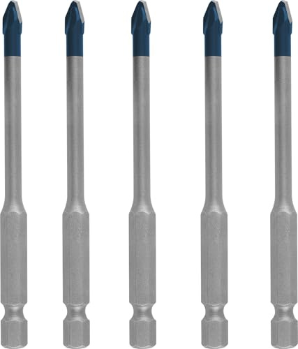 Bosch 5x Coffret de forets EXPERT HEX-9 Hard Ceramic | pour Carreaux de Hard Ceramic, Céramique tendres, Ø 5,00, 5,00, 5,00, 5,00, 5,00 mm Professional Accessoire Perceuse
