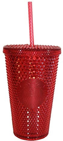 Starbucks® Cold Cup Bling Red Edition Gold Edition - Taza de bebidas frías reutilizable