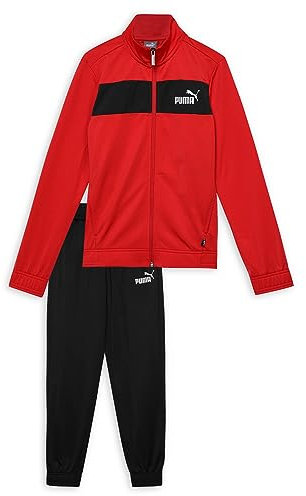 PUMA Jungen Poly Suit Cl B Trainingsanzug, Rot (High Risk Red), 128 EU