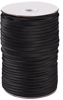 Cheriswelry Schwarze Maxi-Bänder, 100 m, Paspelband, Schrägband zum Nähen, Nähen, Säumen, Paspelieren, Quilten