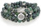 Lotus Seed Charm Mala Beads 108 Armband Halskette Bedeutungsvolle handgemachte Geschenke Yoga Schmuck (Moosachat (Moss Agate))
