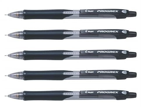 Pilot PROGREX - Portamine ecologico Begreen, 0,7 mm, 5 pezzi, colore: Nero