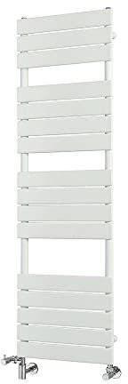 Milano Lustro White Dual Fuel Flat Panel Heated Towel Rail - 1500mm x 450mm