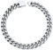 ChainsHouse Men Chain Bracelet Silver Cuban Link Stainless Steel Bracelets for Mens Women Biker Hip Hop 7mm Curb Chains