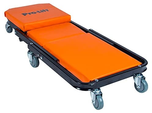 Pro-Lift Klappbares Z-Rollbrett, 2-in-1, Rollsitz und -Brett, 101,6 cm, verstellbar, Garagenstuhl, zum Hinlegen oder Sitzen, 204 kg Kapazität, mit 6 Lenkrollen