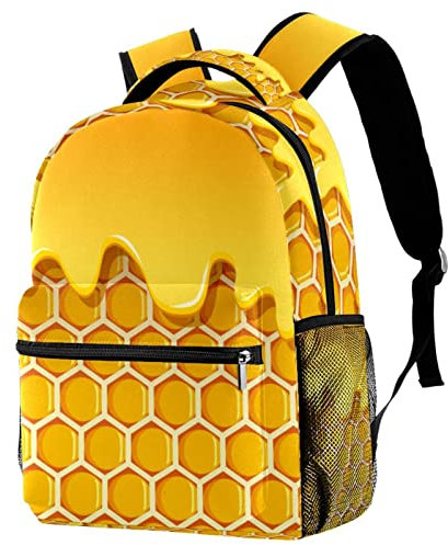 Rucksack Rucksack Schultasche Reise Casual Daypack für Frauen Teen Mädchen Jungen, Hive with Honey, multi