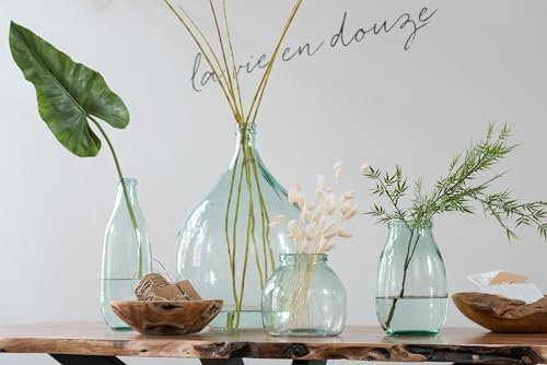 J-Line by Jolipa Dame Jeanne Transparent en Verre Transparent 38x39x56 cm