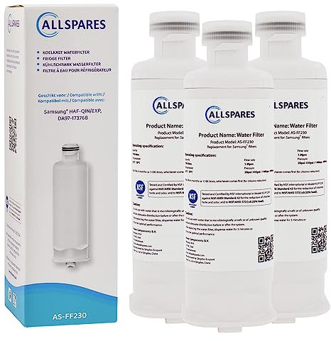 AllSpares Lot de 3 filtres à eau pour réfrigérateur Samsung DA97-17376B