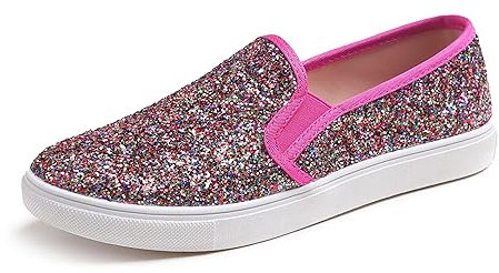 Feversole Scarpe da Ginnastica da Donna, in Tela, per Il Tempo Libero, Traspiranti, per Il Fitness, per Il Fitness, per attività all'Aria Aperta, Leggere, utli Fucsia Lucido Lucido, 41 EU