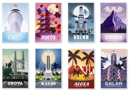 Pokémon Center: Destination Poster (8er-Pack)