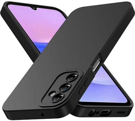 Tenphone Coque pour Samsung Galaxy A15 5g, Coque Samsung A15, Housse Etui de Protection en Silicone Souple,Cover Antichoc avec Protege de Camera,Compatible avec TPU (Noir, Samsung A15 4G / 5G)
