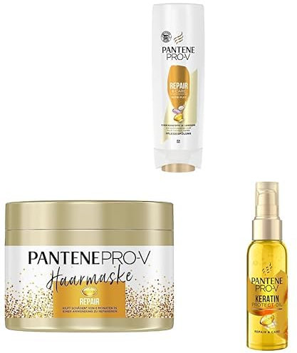 Pantene Pro-V Repair & Care Shampoo 500 ml + Pflegespülung 360 ml + Haarmaske Repair 450 ml +Protect Oil* 100 ml