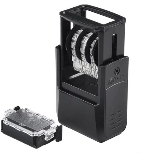 HpLive Datumsstempel, bezahlter Stempel, englischer Satz bezahlt, selbstfärbender Gummistempel, Mini-Dater 4810