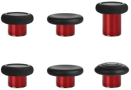 Thumbsticks für Elite Series 2 Controller, Thumbsticks, Daumenknöpfe, Ersatz für Xbox One Elite Series 2 Controller (Modell 1797) und Elite Series 2 Core Controller (6-in-1, rot)