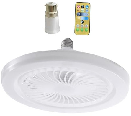 predolo Moderner Deckenventilator mit Beleuchtung, Moderne Dimmbare LED Deckenventilatoren mit Niedrigem Profil Und Fernbedienung für Die Außenküche Im Bauern, weißes Licht