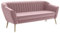MEBLINI Mini Sofa 3-Sitzer für Wohnzimmer - Mini Lounge für DREI Personen - Küchensofa - Sofa Klein - KAIA - 3 - Rosa Samt