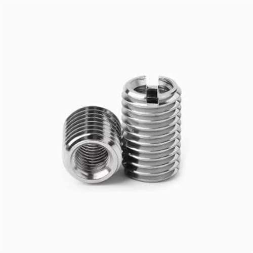 5 Stück M6 Schlitz innen außen selbstschneidender Gewindeeinsatz Adapter Schraubenmuttern Hülse Konvertermutter (Color : Length 20mm, Size : M6-M8 (5pcs))