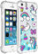 Glitter Case for iPhone 5 / 5S/ SE 2016 Flowing Liquid Glitter Bling Luxury cover Soft TPU Bumper Phone case with Air Cushion Design for iPhone 5 / 5S/ SE 2016 - Rainbow Horse
