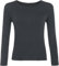 Ladies Long Sleeve T-Shirt Top Plain - Round Neck - Women's Casual T Shirt - Soft Stretchy Slim fit Tee Tops UK (UK, Numeric, 8, 26, Regular, Regular, S/M (8-10), Dark Grey)