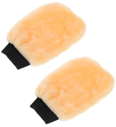 OSOLADY 2stücke Waschhandschuhe Wollfleece Doppelseitige Reinigungshandschuhe Für Auto-wäsche Politur Und Pflege Von Fahrzeugen Für Auto Und Motorradreinigung