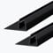 Mai & Mai Joint Noir Porte en PVC 190cm Joint Vertical Porte Douche Joint d'étanchéité pour Epaisseur de Verre de 6mm Design S013