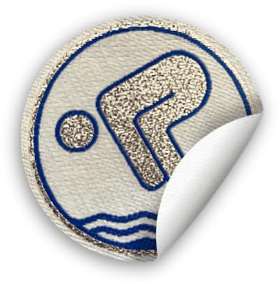 Seepferdchen® offizielles metallische DSA Silber Schwimmabzeichen zum Aufkleben | DSA Silber Abzeichen | kinderleicht zum Aufkleben