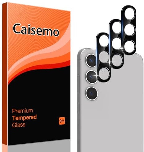 Caisemo 3 Pack Camera Lens Protector for Samsung Galaxy S24 Plus, 9H,HD Tempered Glass Camera Lens Protector,Anti-Scratch,Easy Installation
