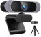 AUBEST Webcam, Webcam 4K 8MP HD Webcam con microfono con cancellazione del rumore/copertura for la privacy/spina for treppiede Riproduci fotocamera Web USB for riunioni video