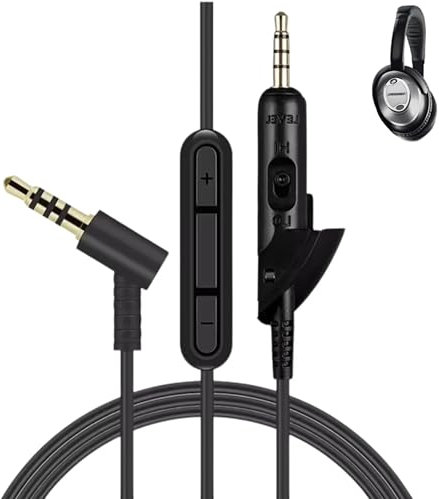 Panlouting Repuesto Cable de Audio Cable de Extensión con Micrófono y Control compatible con Auriculares Bose QuietComfort QC15