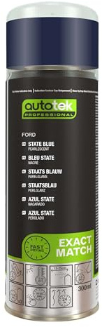 Autotek Professional Exact Match Car Spray Paint - Ford State Blue Pearl Aerosol Spray 300ml