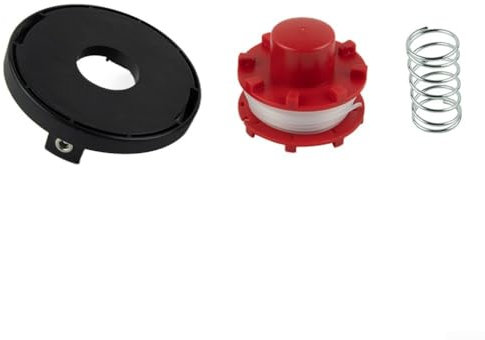 Entgoinggo Trimmerspulenschnur-Set, für 36 30 36 255 BL 18 200 mit Kappenabdeckungsfeder 2 mm Durchmesser 8 m Rasentrimmer Spulenschnurabdeckung