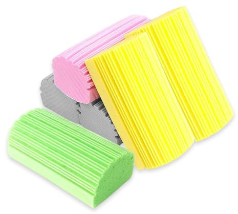 YZROHYI 6 Piezas Plumero Humedo Esponja Mágica Atrapapolvo,Esponja Polvo Limpieza Reutilizable,Scrub Damp Duster,Esponja Humeda Absorbente,Esponja Quita Polvo Cocina,Esponja para Limpiar Baño