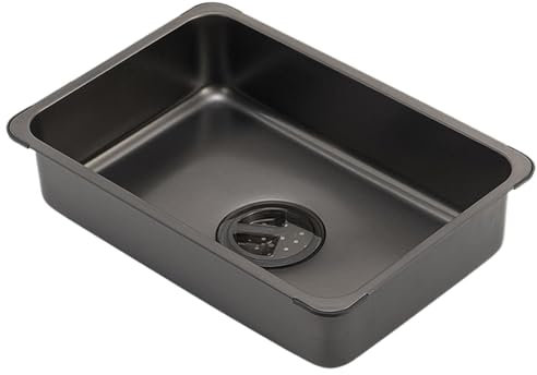 Fregadero del campamento, fregadero al aire libre - Acero inoxidable Fregadero pequeño,Lavado de lavado de plato de plato con tapón de drenaje para lavandería, picnic, viaje al aire libre, barbacoa,