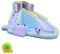 LEADZM Hüpfburg in Macaron-Farben mit Gebläse, Aufblasbarer Spielplatz Outdoor/Indoor mit Pool, Rutsche, Kletterwand, Wasserpistole, für Kinder 3–8 Jahren, 400 x 300 x 230 cm