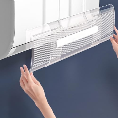 Deflettore d'aria regolabile AC, aria condizionata parabrezza con ali per unità AC split 60-110cm, rotazione a 360°, trasparente
