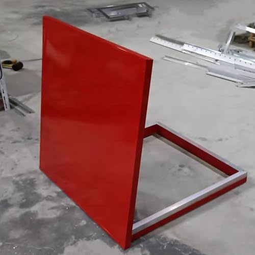 Generico Sportello per Tetto Piano per Manutenzione, tombino con Finestra di Uscita Rossa, Coperchio di Accesso a soffitta e Cantina, Dimensioni 24-39 Pollici (100x100 cm - 39,4x39,4)