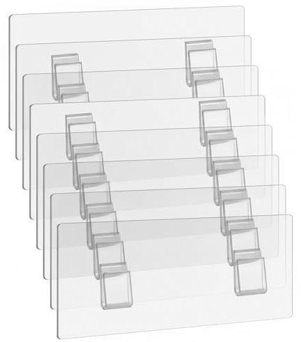 8 Pcs Shower Rack Adhesive Hook, Adhesive Shower Caddy Hook, Shower Caddy Adhesive, Clear Shower Caddy Adhesive Replacement for Replacement No Drilling Wall Hooks Sticky Pads Shower Shelf Adhesive for