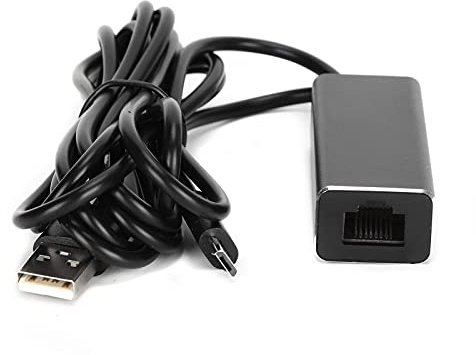 Naroote Adattatore da Micro USB a RJ45 Ethernet Connessione di Rete per Chiavetta TV Ad Alta velocità per Trasmissione a 10/100 Mbps, Plug and Play per Accesso Internet Stabile, Lega di Alluminio